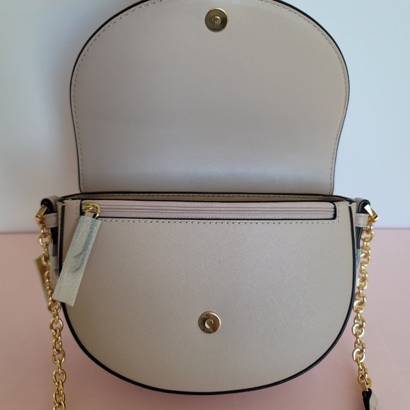 MICHAEL KORS Jet Set Charm Saffiano Leather MD Half Dome Chain Crossbody-🎈$148. - Picture 13 of 16